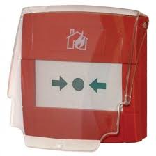 Manual call point plastic hinged cover