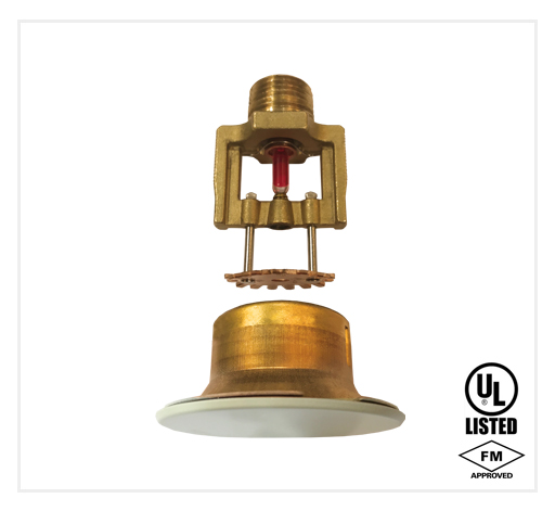 HD Concealed Sprinkler, White Cover plate, K-5.6, Std. Response, (68/57 Deg), Catalogue HD 246, Model HD604 [UL Listed]- HD Fire